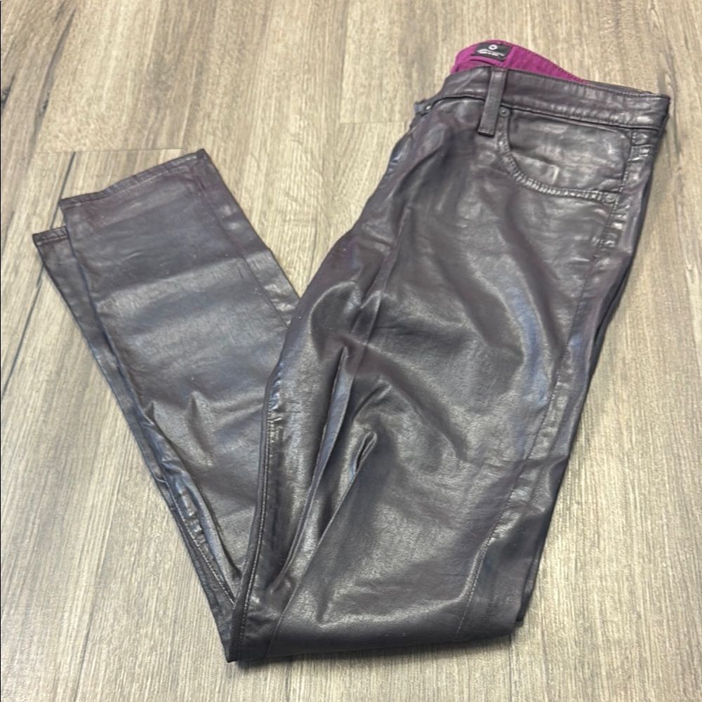 Adriano Goldschmied AG Wine Wax The Legging Ankle Super Skinny Jeans Size 31 🌺